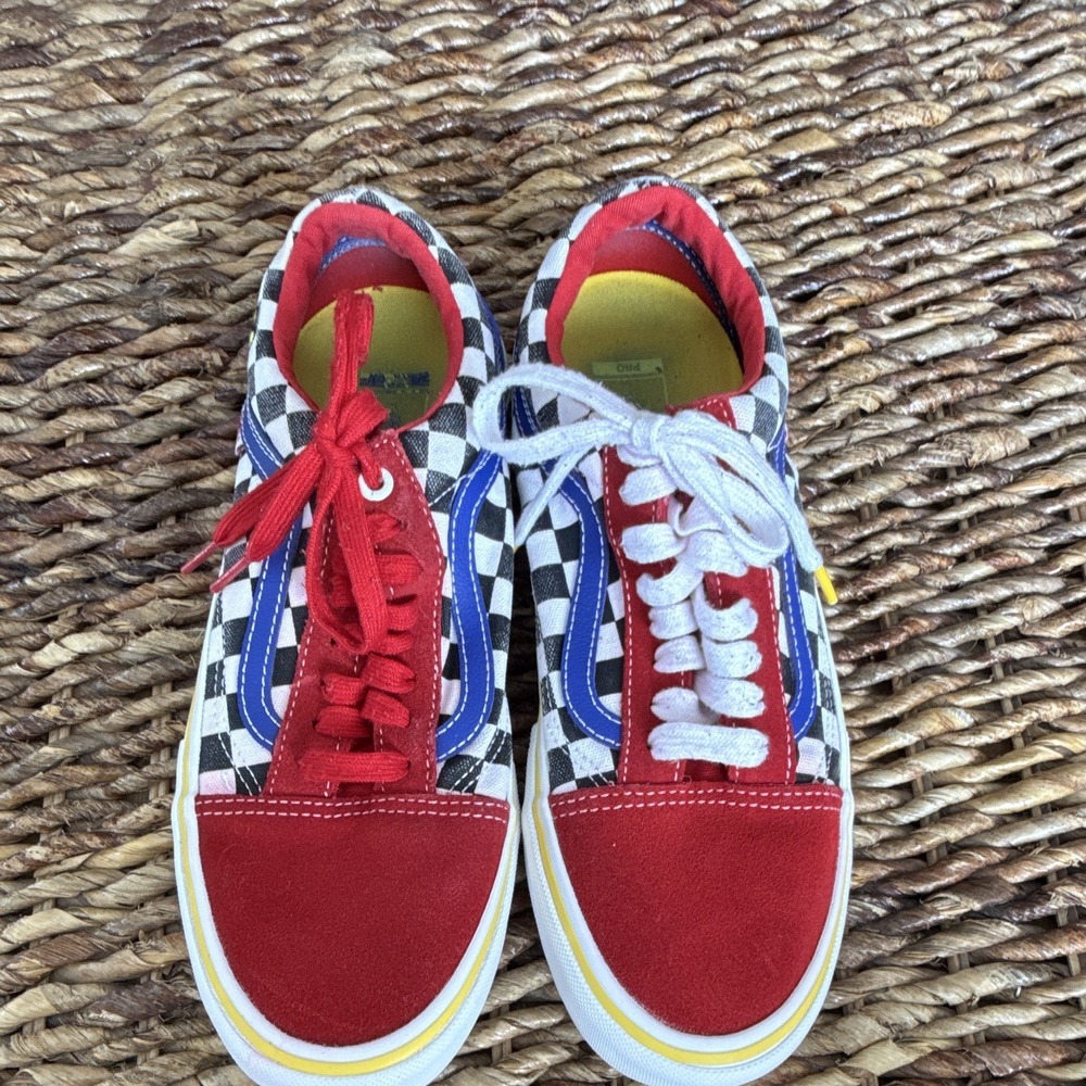 VANS Old Skool Pro Brighton Checkerboard Skate Shoes Mens 8 VN0A4U4R